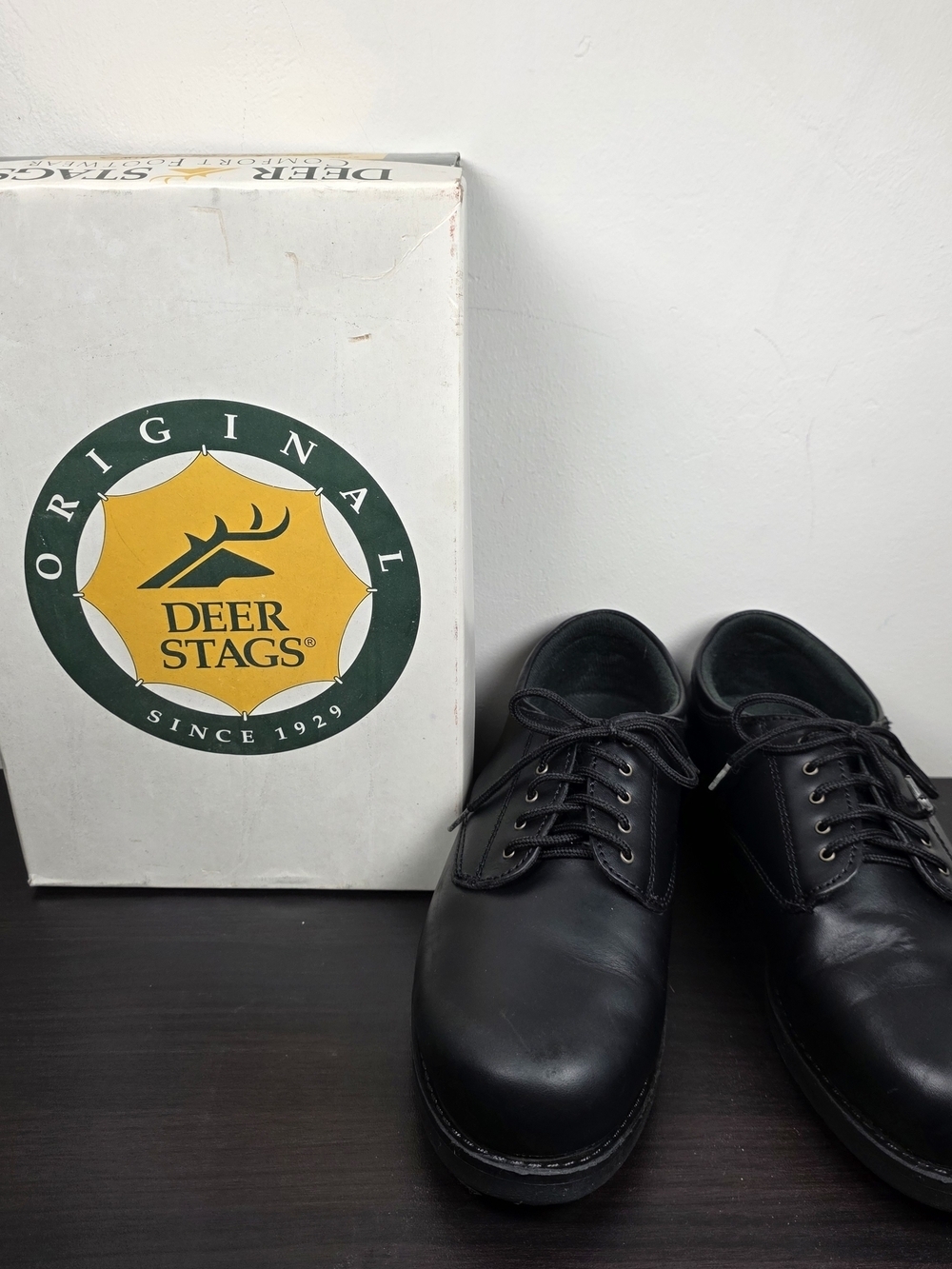 Deer Stags Brentwood Black Leather Dress Shoes 8.5W